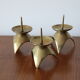 Set de 3 bougeoirs en laiton