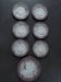 Dessert plates porcelain Daum and matching dish