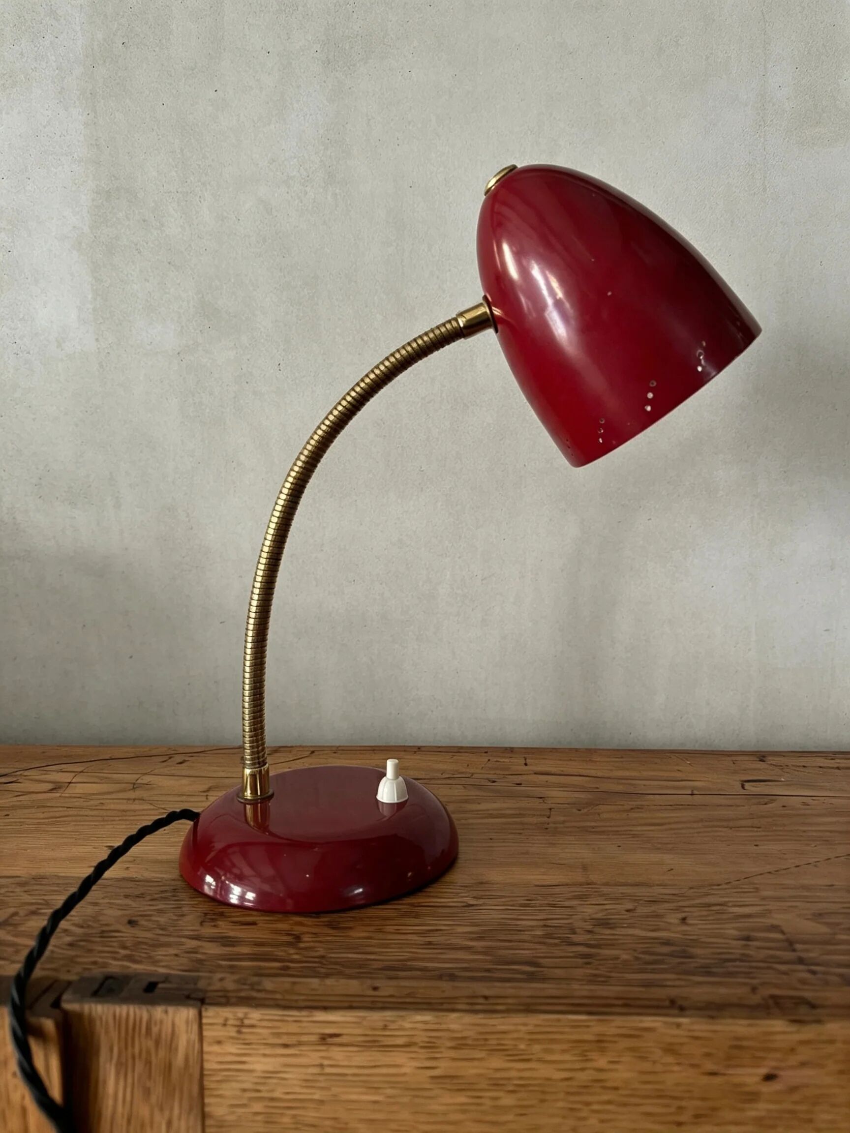 1960s Dutch gooseneck table lamp