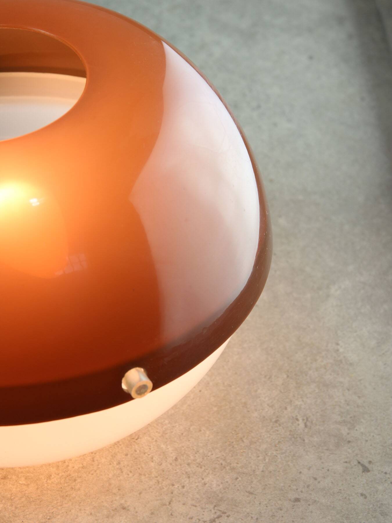 Space-age Italian Plexiglas Brown Wall Lamp, 70s
