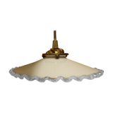 White corole glass pendant light 1940