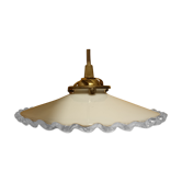 White corole glass pendant light 1940