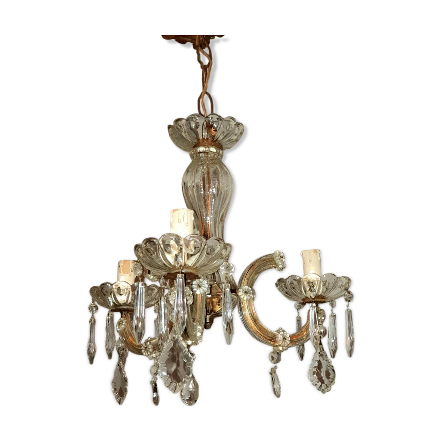 Murano chandelier has 3 fires 1940
