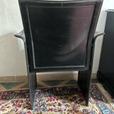 Matteo Grassi black leather armchair