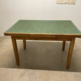 Oak and linoleum table from the 1950s
