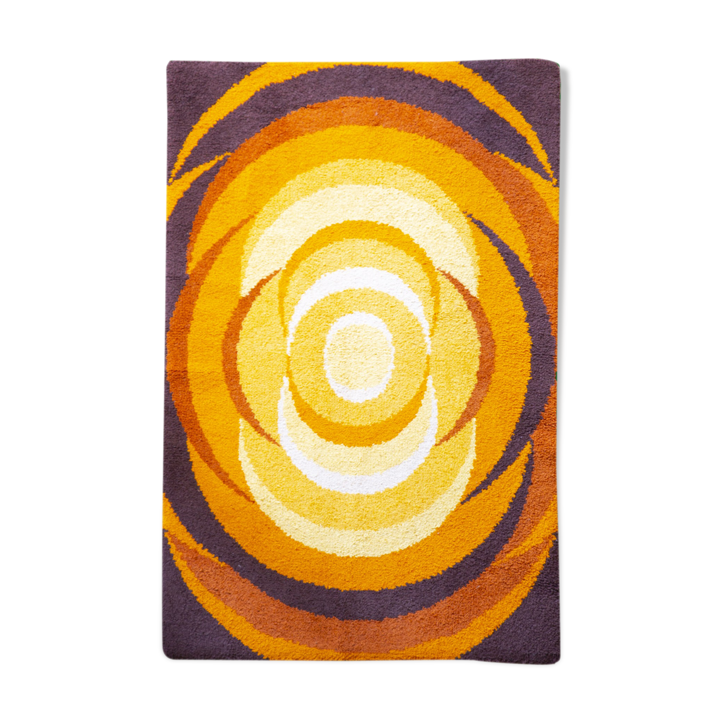 Space age carpet orange circles, 1970s