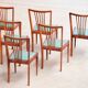 Serie de 6 chaises vintages 1950