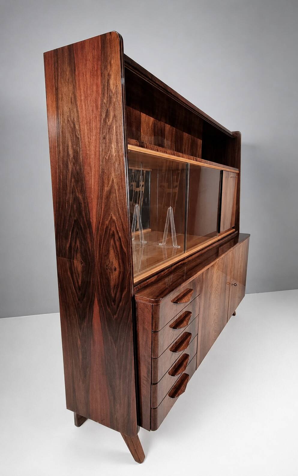 Vintage brown Tatra sideboard, 1970