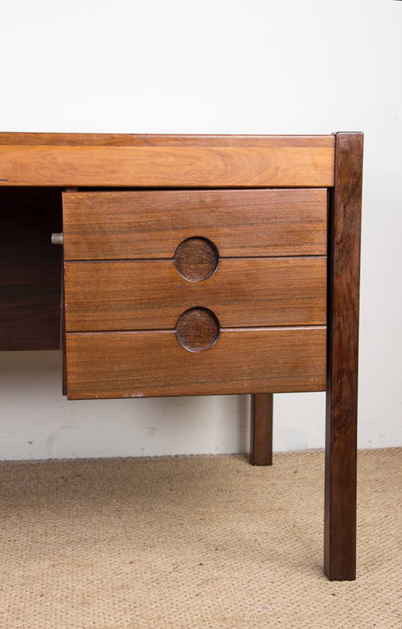 Large Danish Rosewood Executive Desk by Christian Linneberg 1960
