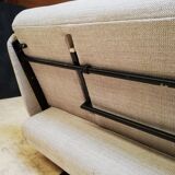 Large vintage convertible sofa bed, 70s, Czechoslovakia