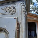 Old cabinet 18th century painted patinated