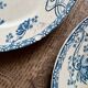 Set of 10 antique flat plates in ironstone, Royat from Sarreguemines.