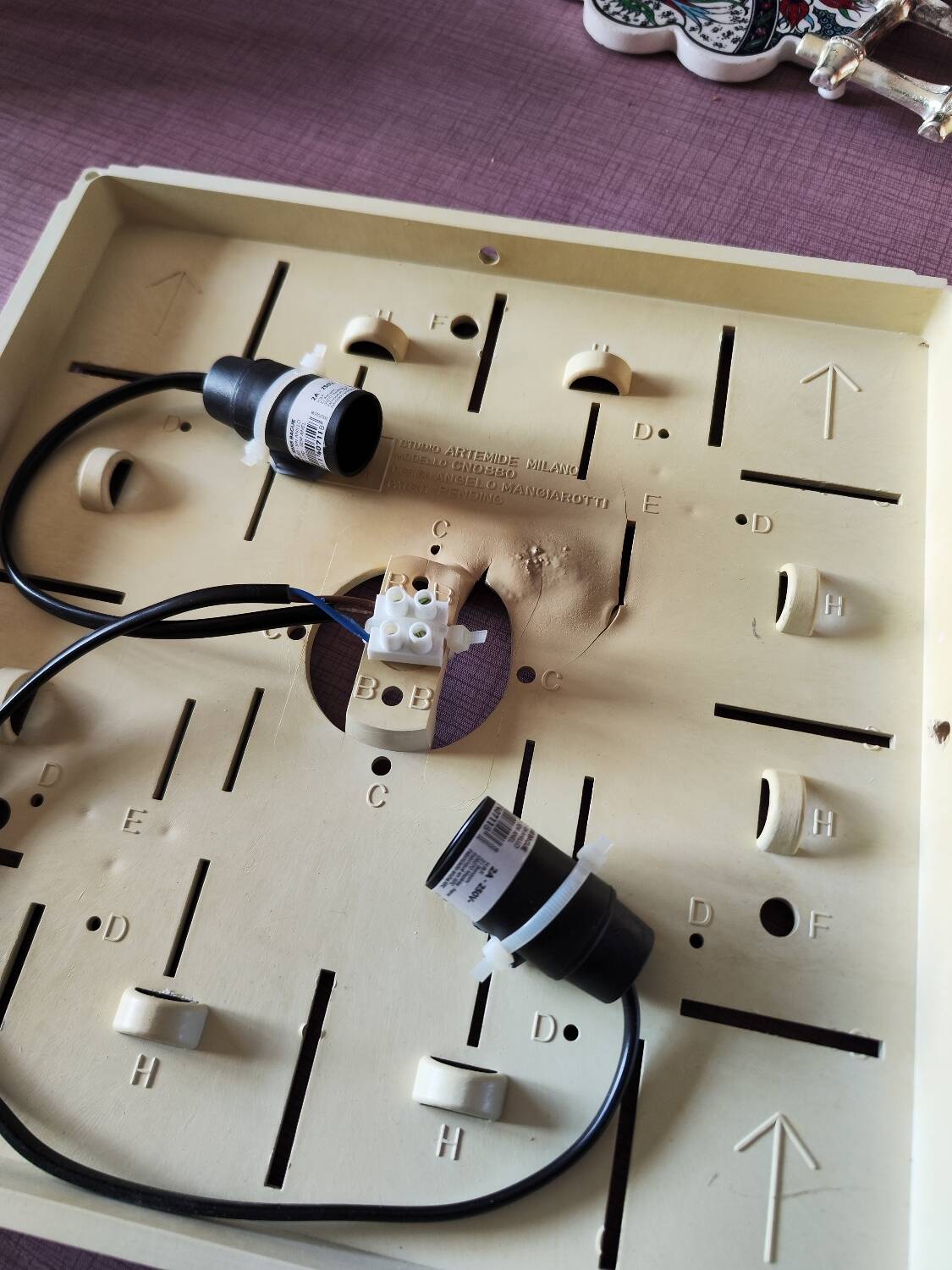 Artemide Space Age wall lights orange