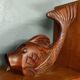Pair of hand-carved art-deco fish bookends - 30s