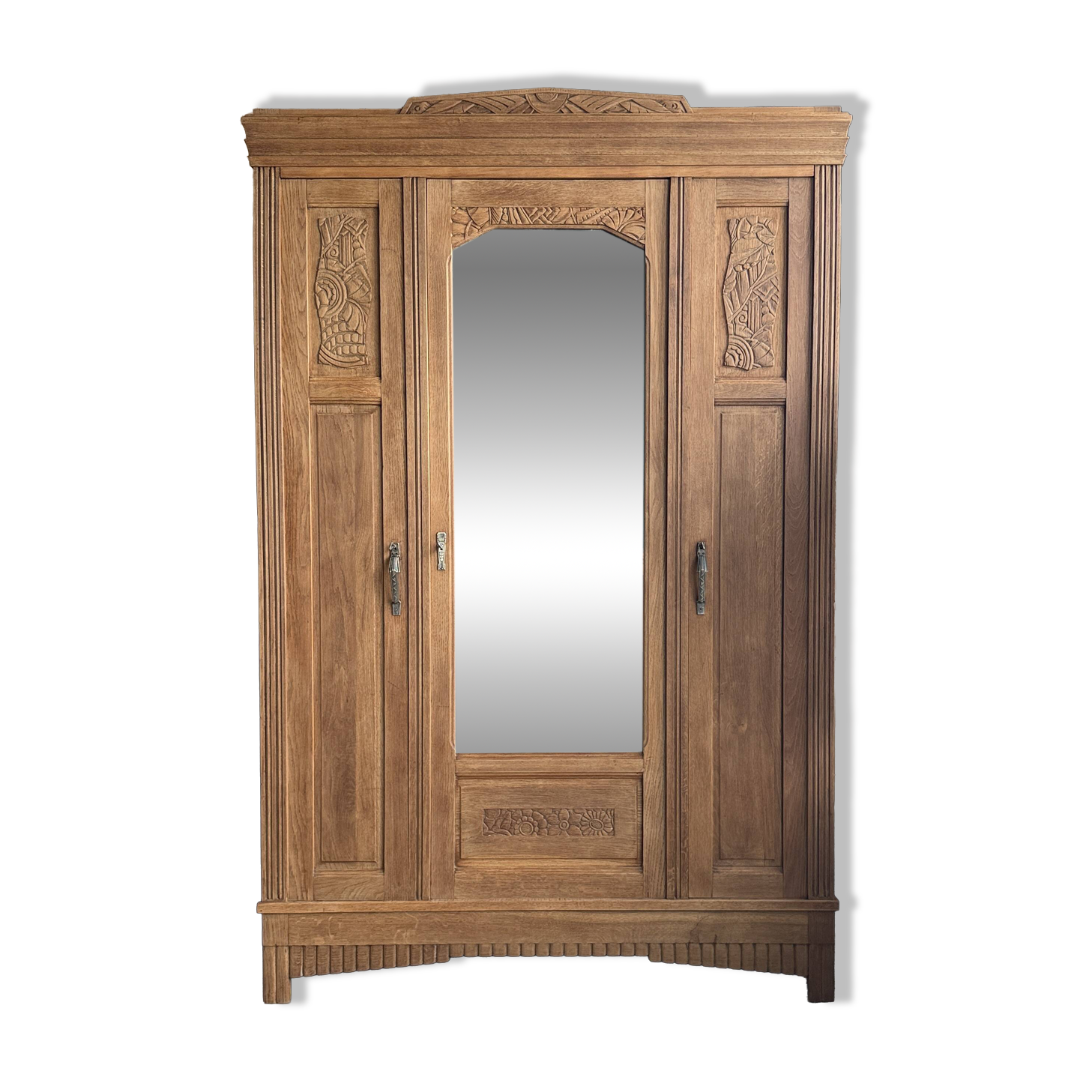 Large Art Deco oak wardrobe (renovated)
