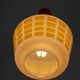 Red and yellow glass pendant lamp