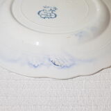 Set of 4 dessert plates in earthenware of St Amand model Regency, iron earth
