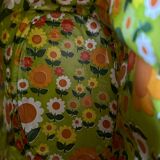 Panier en osier années 70