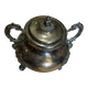 Antique silver-plated sugar bowl, rococo style