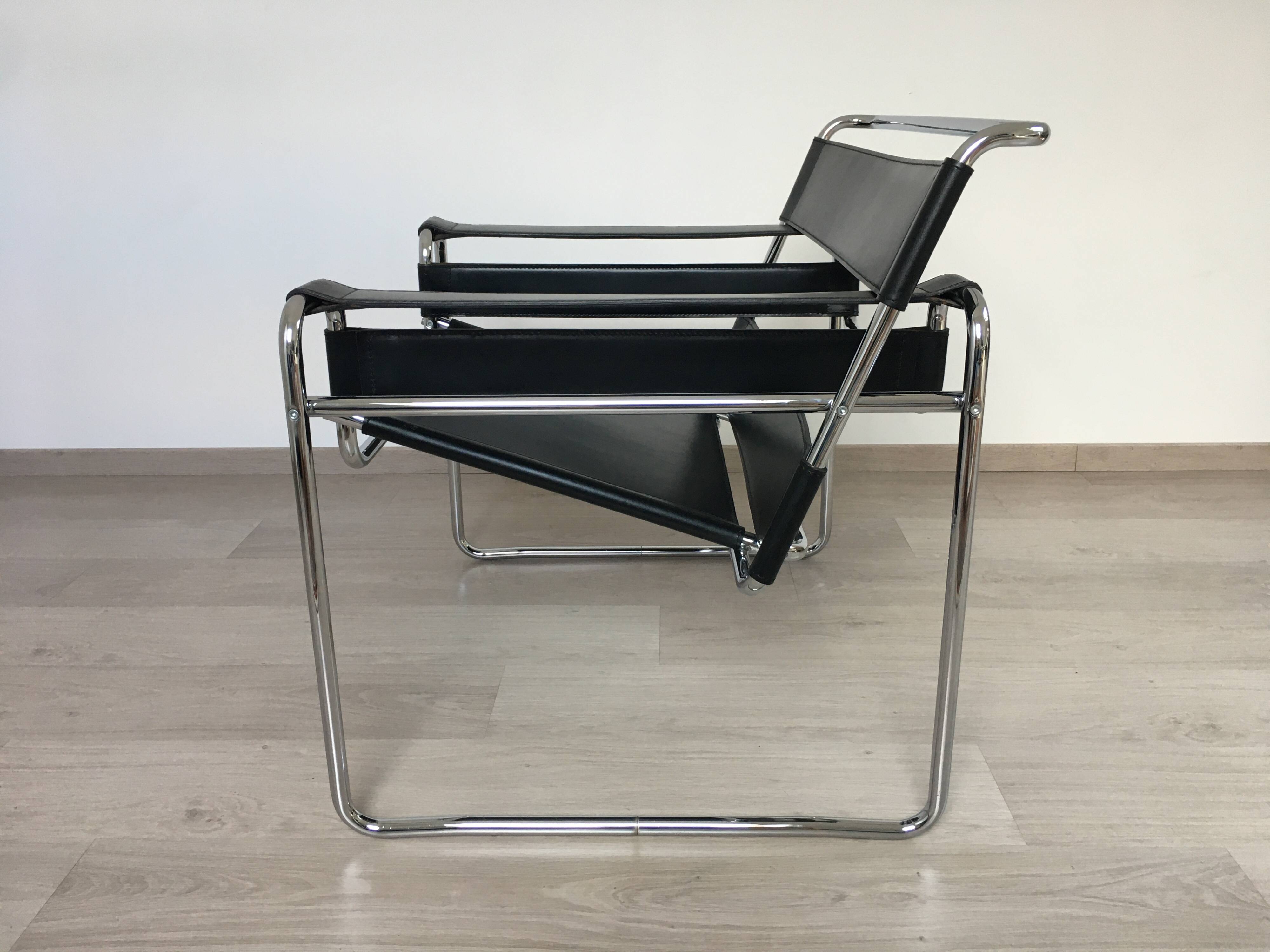 Fauteuil Wassily de Marcel Breuer année 1980