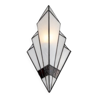 Tiffany wall lamp 23x13x43 cm white glass wall light