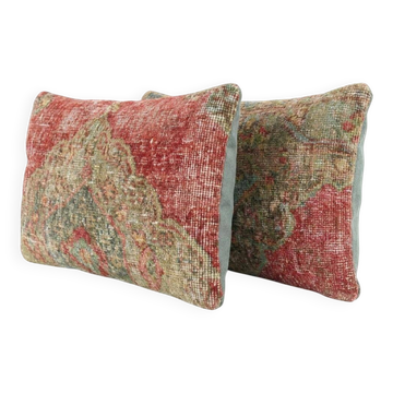 Lot de 2 housses de coussin turque vintage 41x61 cm