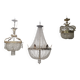 Large chandelier from the late 19th century in crystal and bronze.
