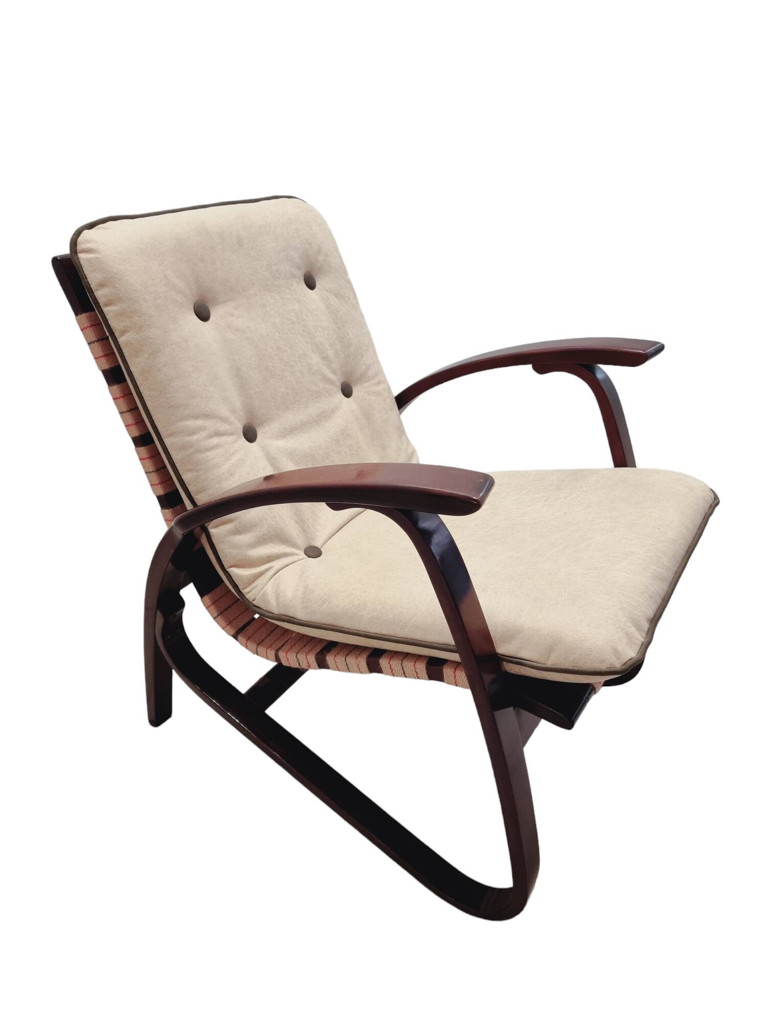 Pair of Iconic Art Deco lounge chairs by Jan Vanek, 1930s Czechoslovakia