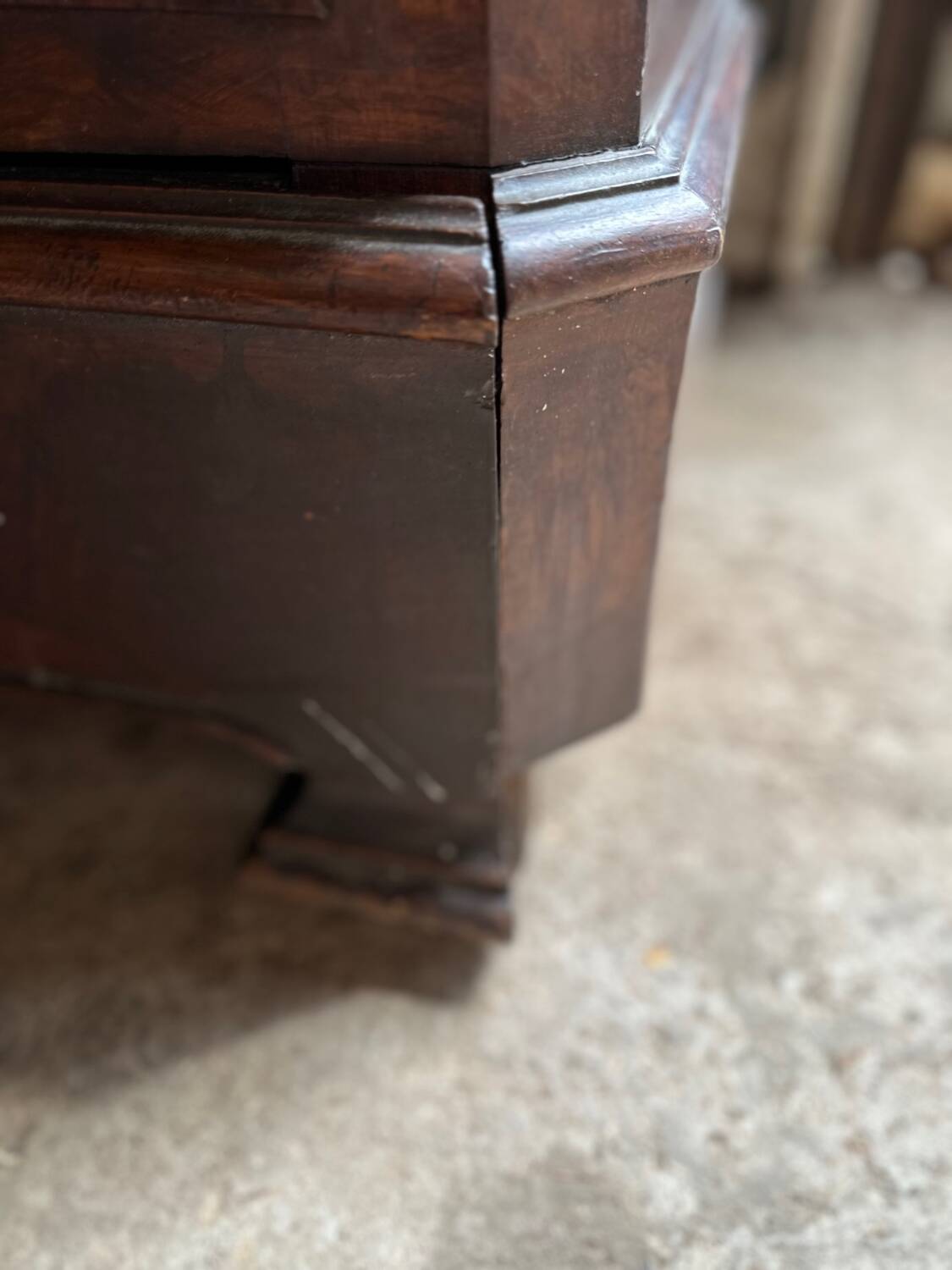 Old solid wood hosiery cabinet
