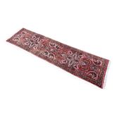 Tapis couloir persan Dergazine vintage en laine naturelle teintée années 1940