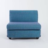 Chauffeuse Amanta tissu bleu - Mario Bellini