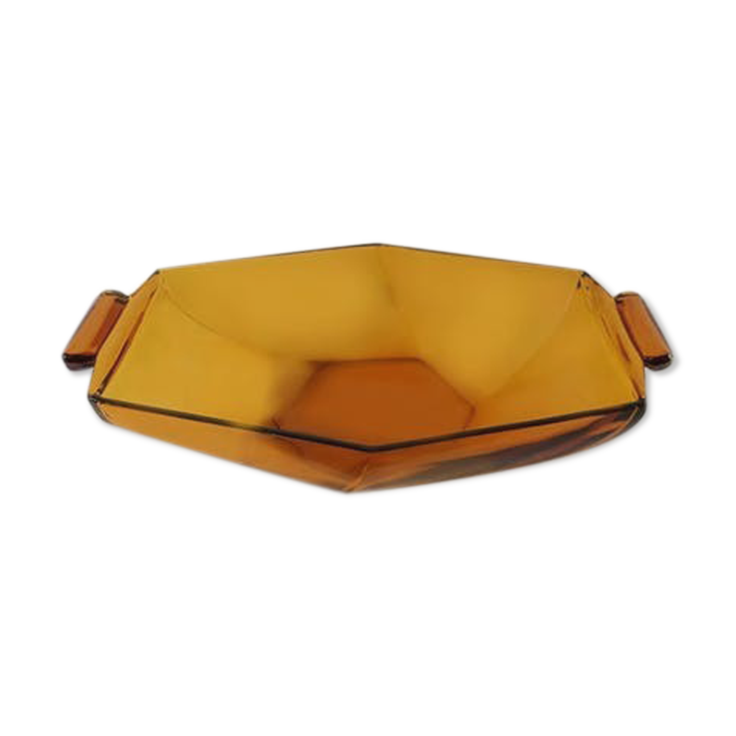 Amber glass trinket bowl