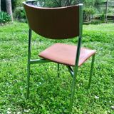 Set of 8 leatherette chairs 1970