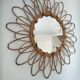 Miroir vintage en bambou 64cm
