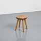 Pine stool by René Martin, France, circa 1965