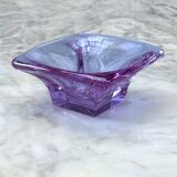 Vide-poche corolle en cristal violet