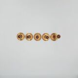 Series of 5 vintage brass chandeliers