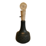 Blue ceramic table lamp, estimated 1960s. Danish, design.