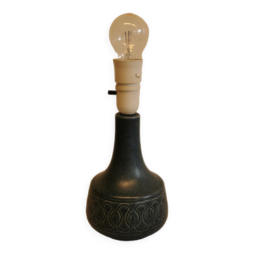 Lampe de table en céramique bleue, estimée années 1960. Danois, design.