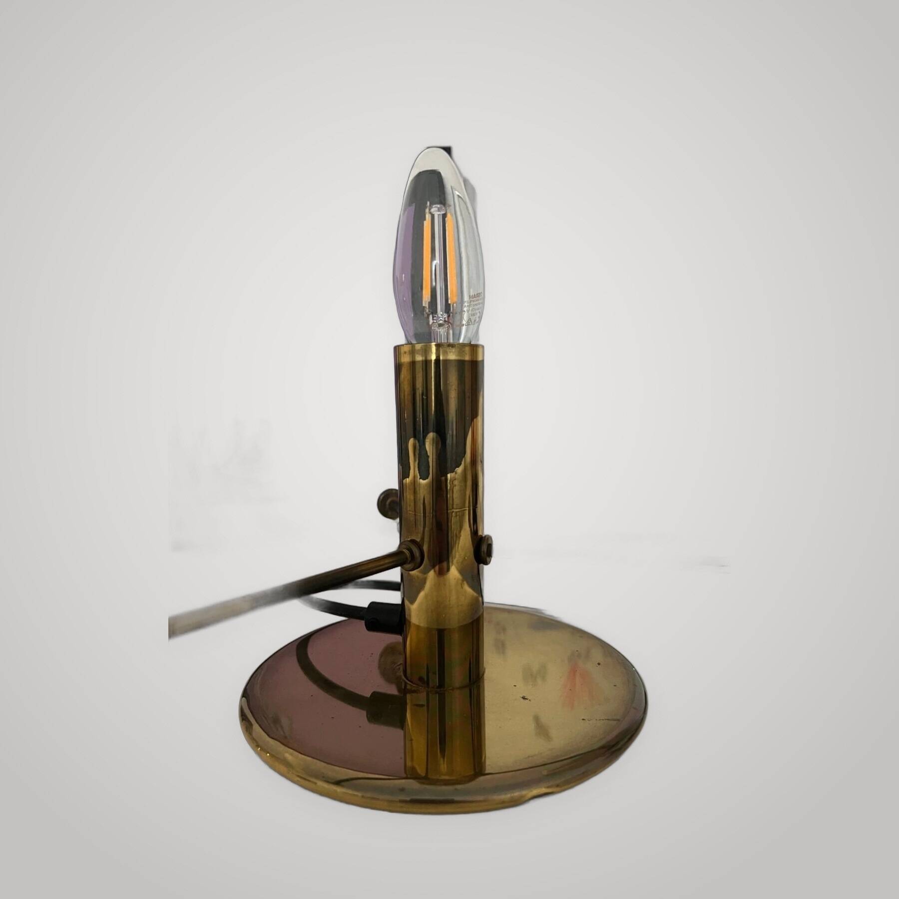 Table lamp by Mazzega model LT 394 in Murano glass swirl 1970.