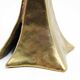 Brutalist bronze candle holder