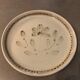 Lot of 6 flat plates in Sarreguemines Jocelyne hand-painted sandstone