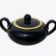 Villeroy & Boch Biarritz black and yellow ceramic sugar and candy dish