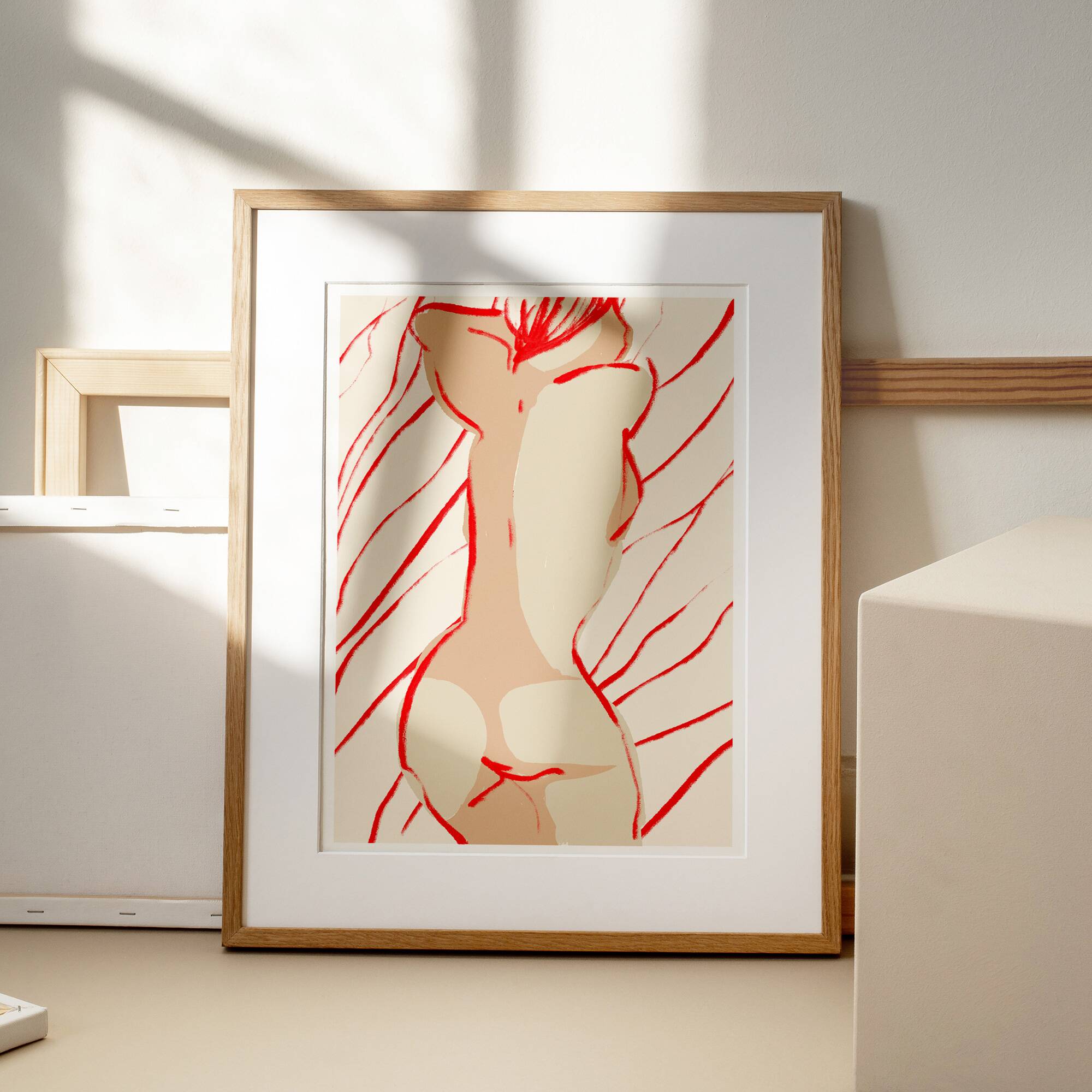 Female figure giclee art print, 50x70cm