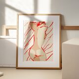 Female figure giclee art print, 50x70cm