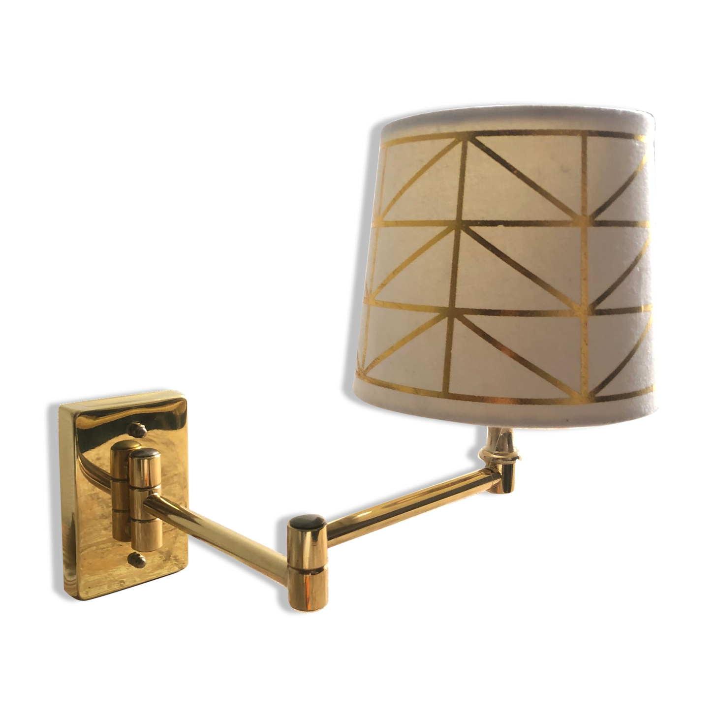 Deschuytener brass articulated wall lamp