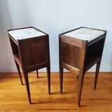 Antique pair of Directoire style bedside tables