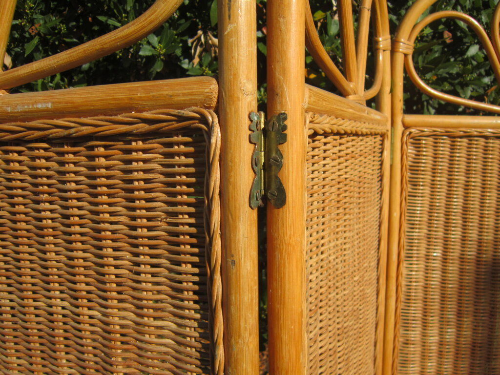 Rattan screen 70-80's
