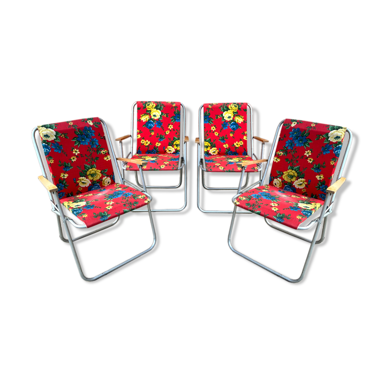 Fauteuils de jardin pliants vintage