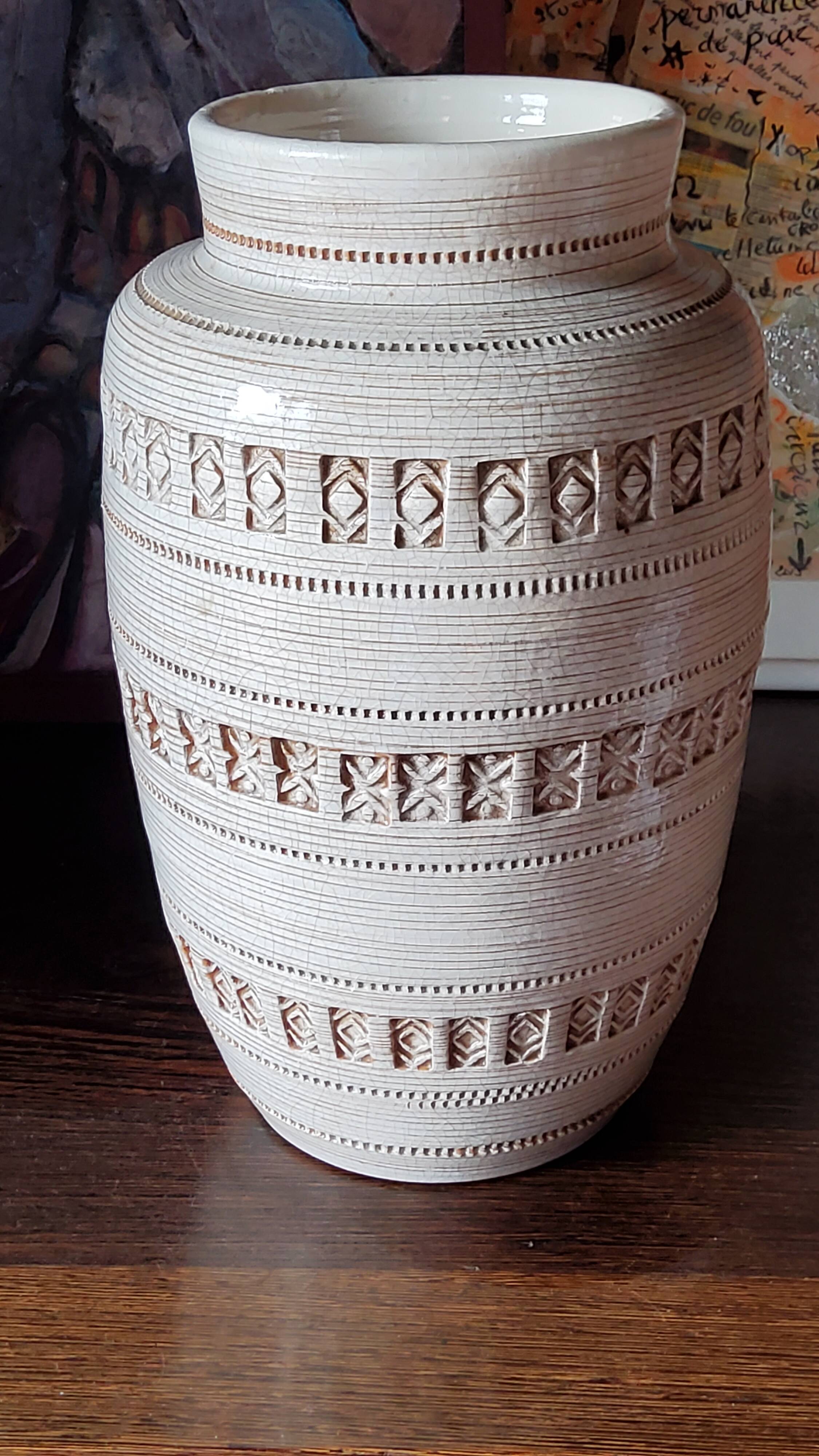 Ceramic vase by Aldo Londi for Bitossi 30cm 1950